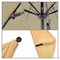 California Umbrella 7.5' Black Aluminum Market Patio Umbrella, Sunbrella Wheat 194061334362 - alternate 2